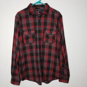 Forever 21 Men Plaid Button Down Shirt Large